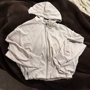 Athleta Women's Light Tan Bubble Full Zip Hoodie